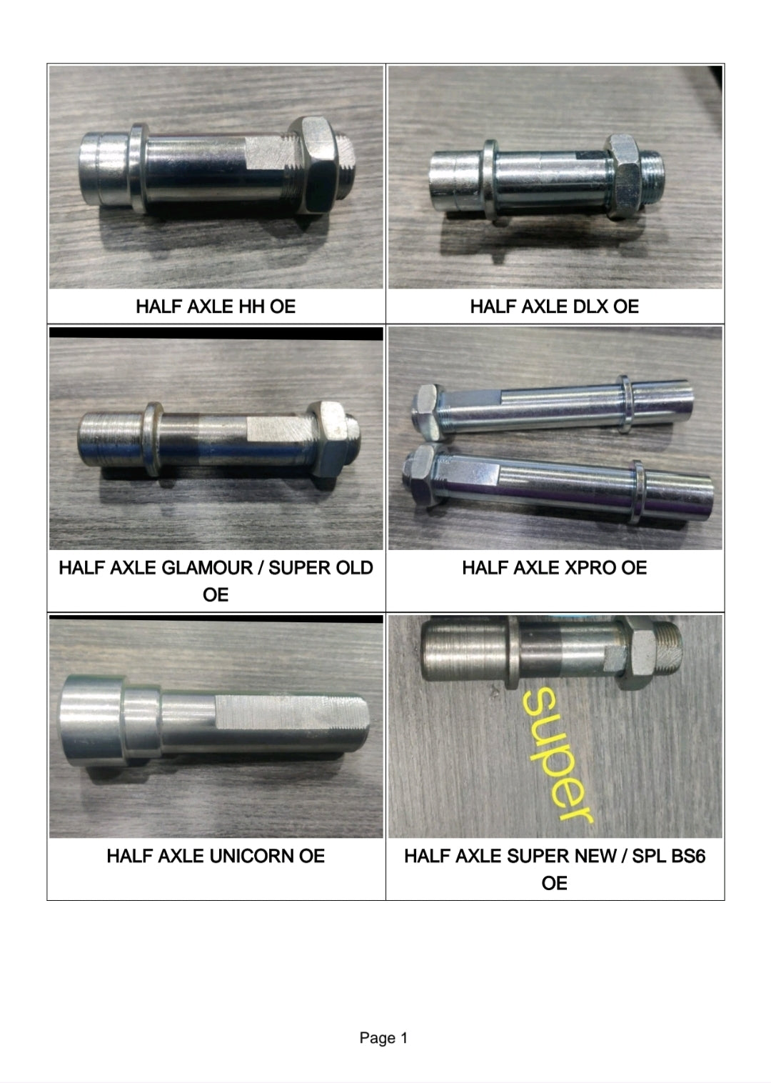 HALF AXLE