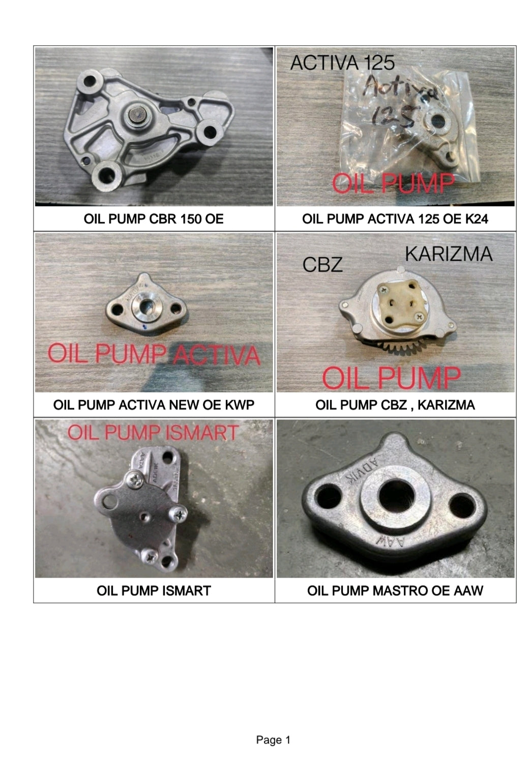 OIL PUMP 1