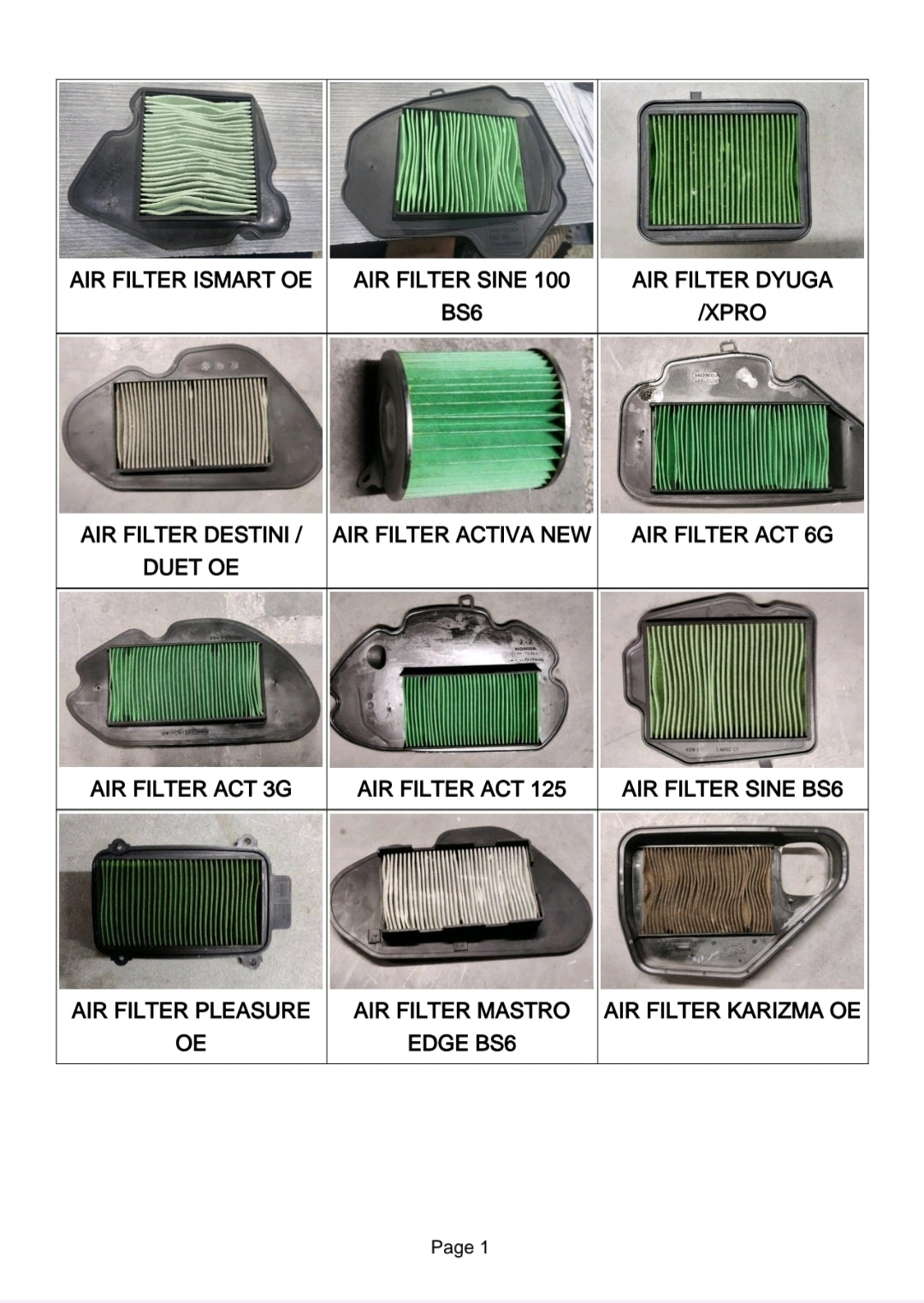 AIR FILTER 1