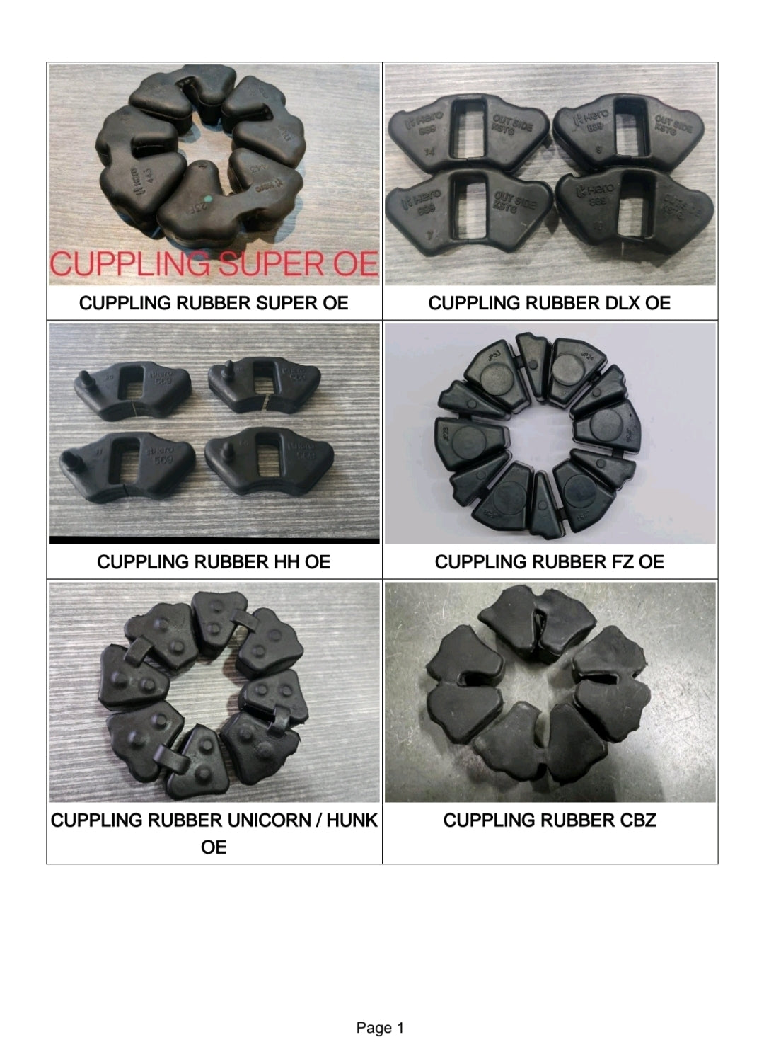 CUPPLING RUBBER