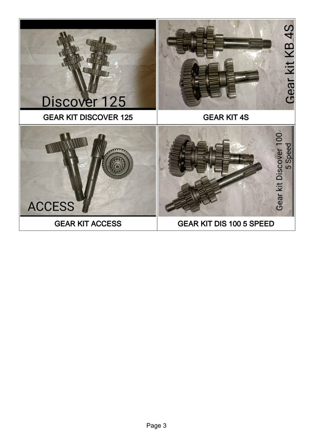 GEAR KIT 3