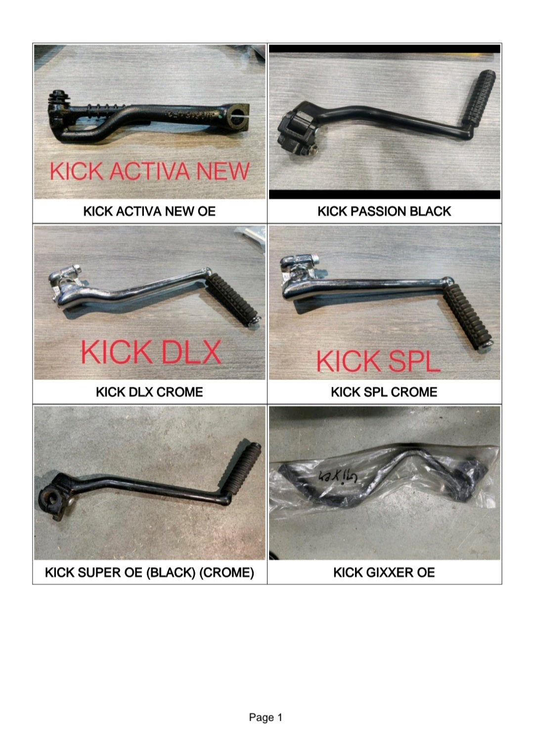KICK LEVER