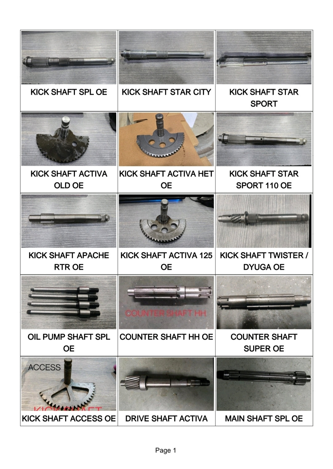 KICK SHAFT